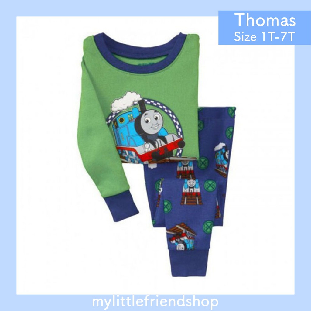 Setelan Baju Thomas / Piyama Anak Laki-Laki Tangan Panjang / Lembut Nyaman Impor