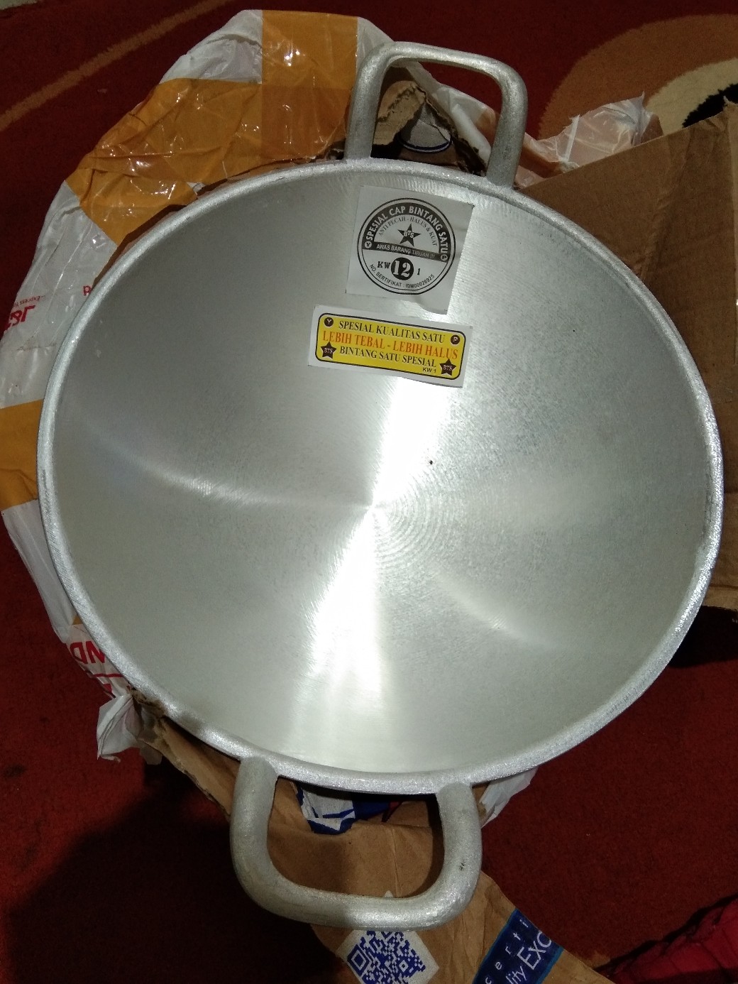 Wajan Kuali Penggorengan Cekung No. 12 Polos Termurah Wajan Kuwali Khas Tasik