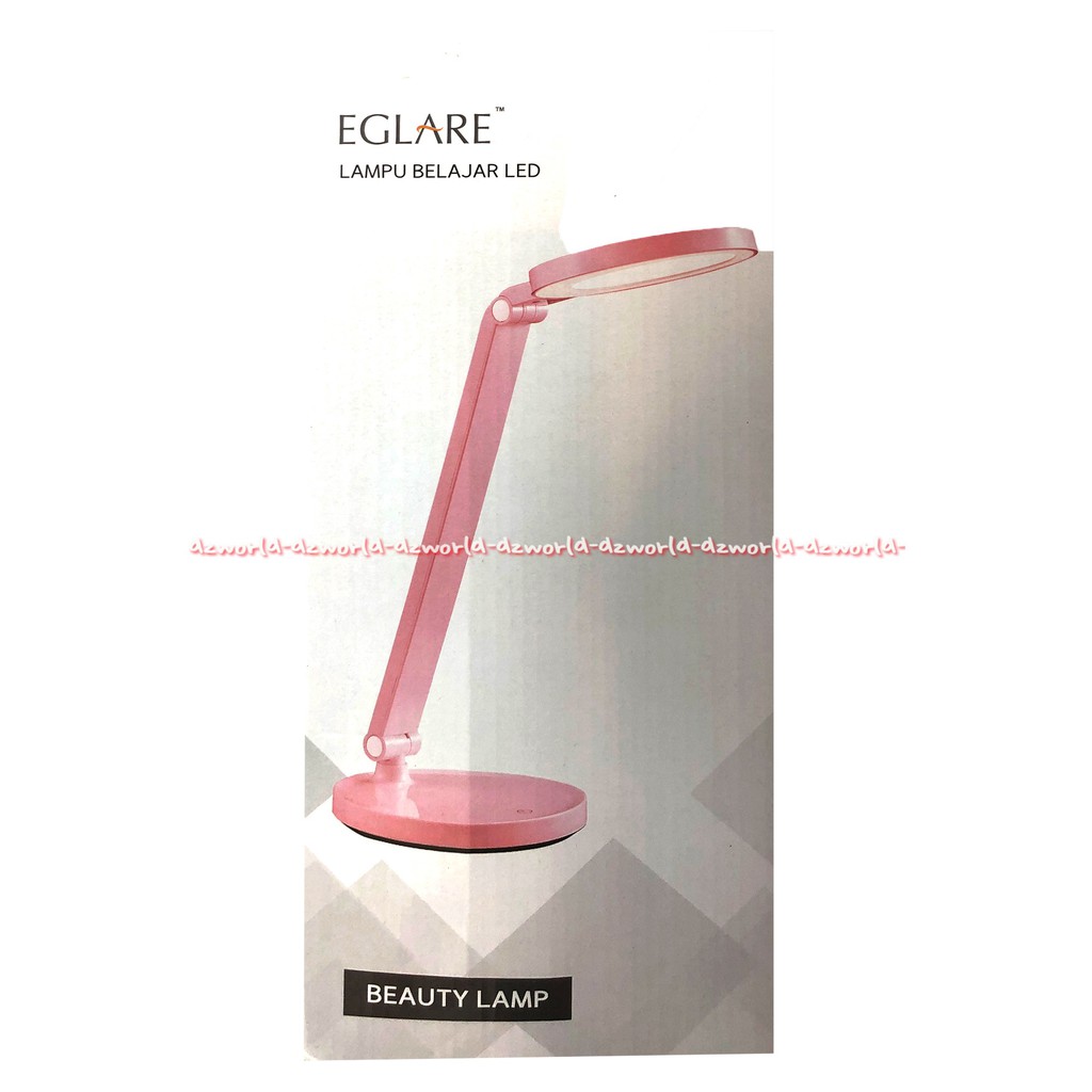 Eglare Lampu Belajar LED Pink White Desk Lamp Bulat