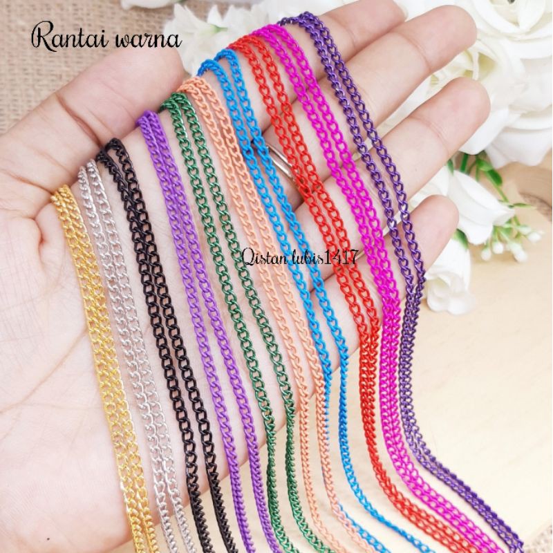 (90cm)Rantai warna halus 07