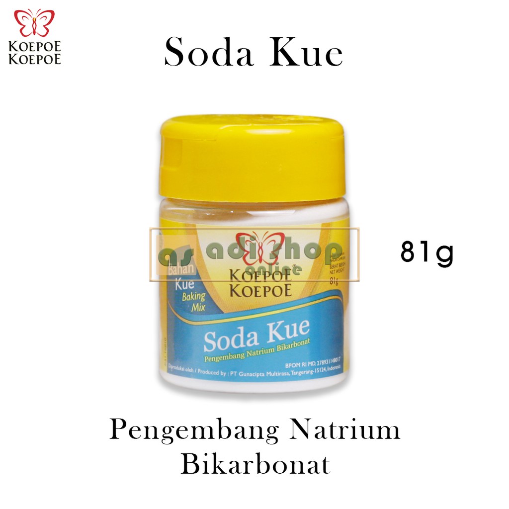 

KOEPOE KOEPOE SODA KUE 81g | SODA KUE PENGEMBANG NATRIUM BIKARBONAT KOEPOE KOEPOE