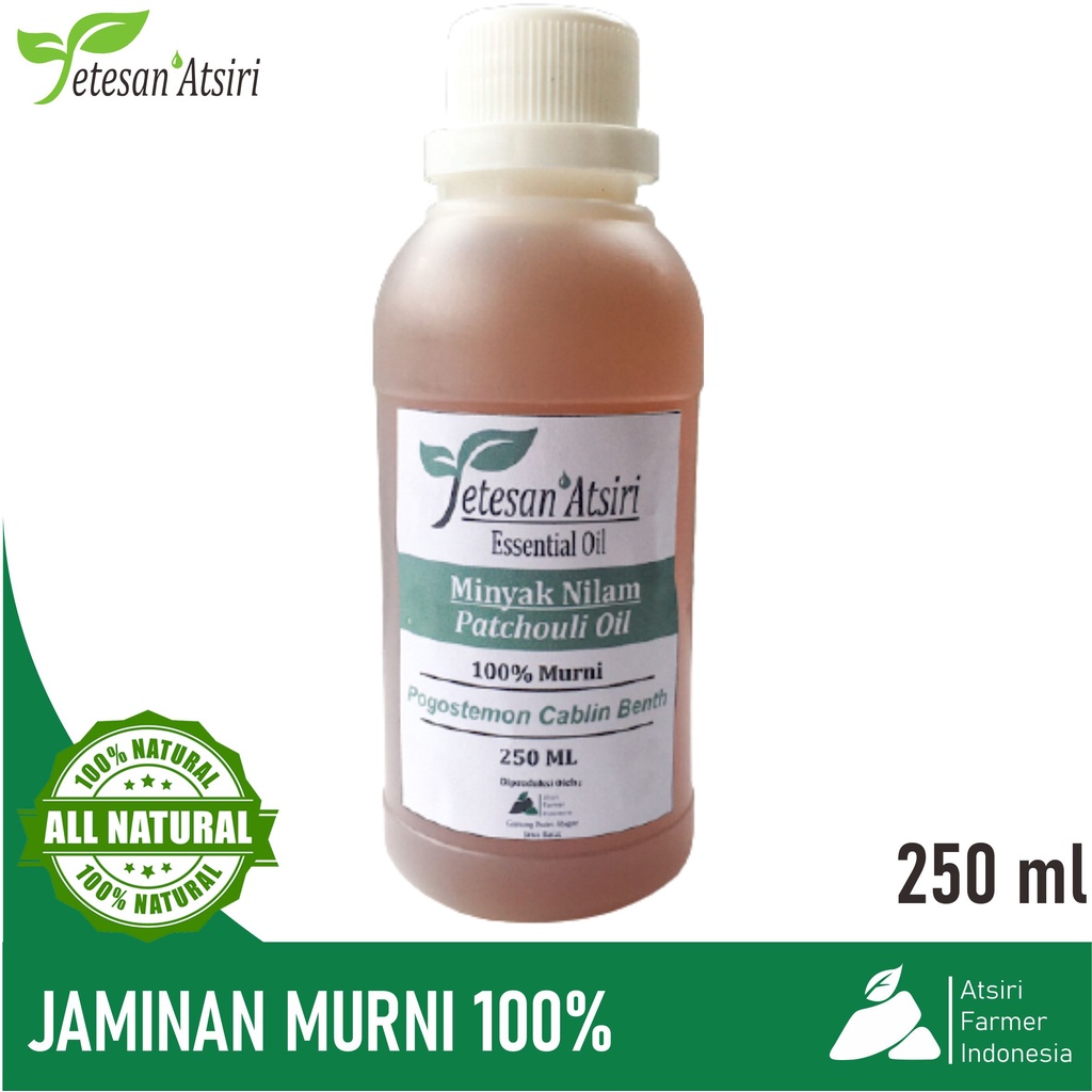 250ml minyak atsiri nilam murni 100% patchouli pure essential oil 100% penyulingan tanpa campuran