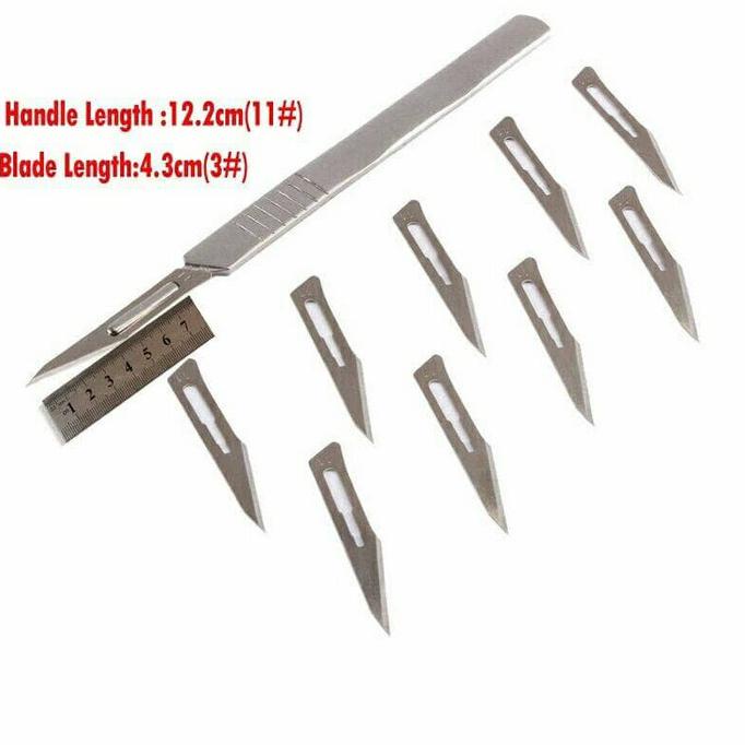 

Pemotong Kertas Stencil Stensil Art Knifes Scalpel Handle #3 Blade #11