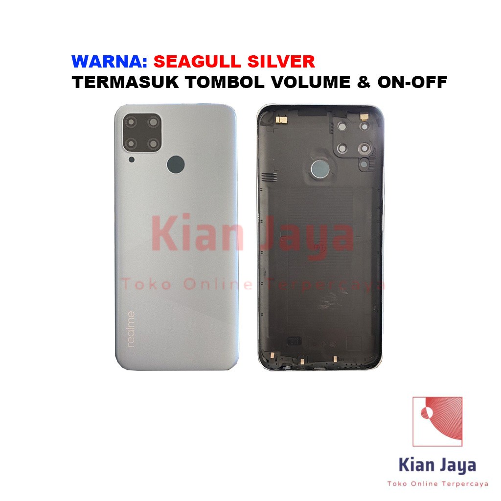 Backdoor Realme C15 Back Cover Tutup Belakang Baterai Cassing Casing Backcase Original