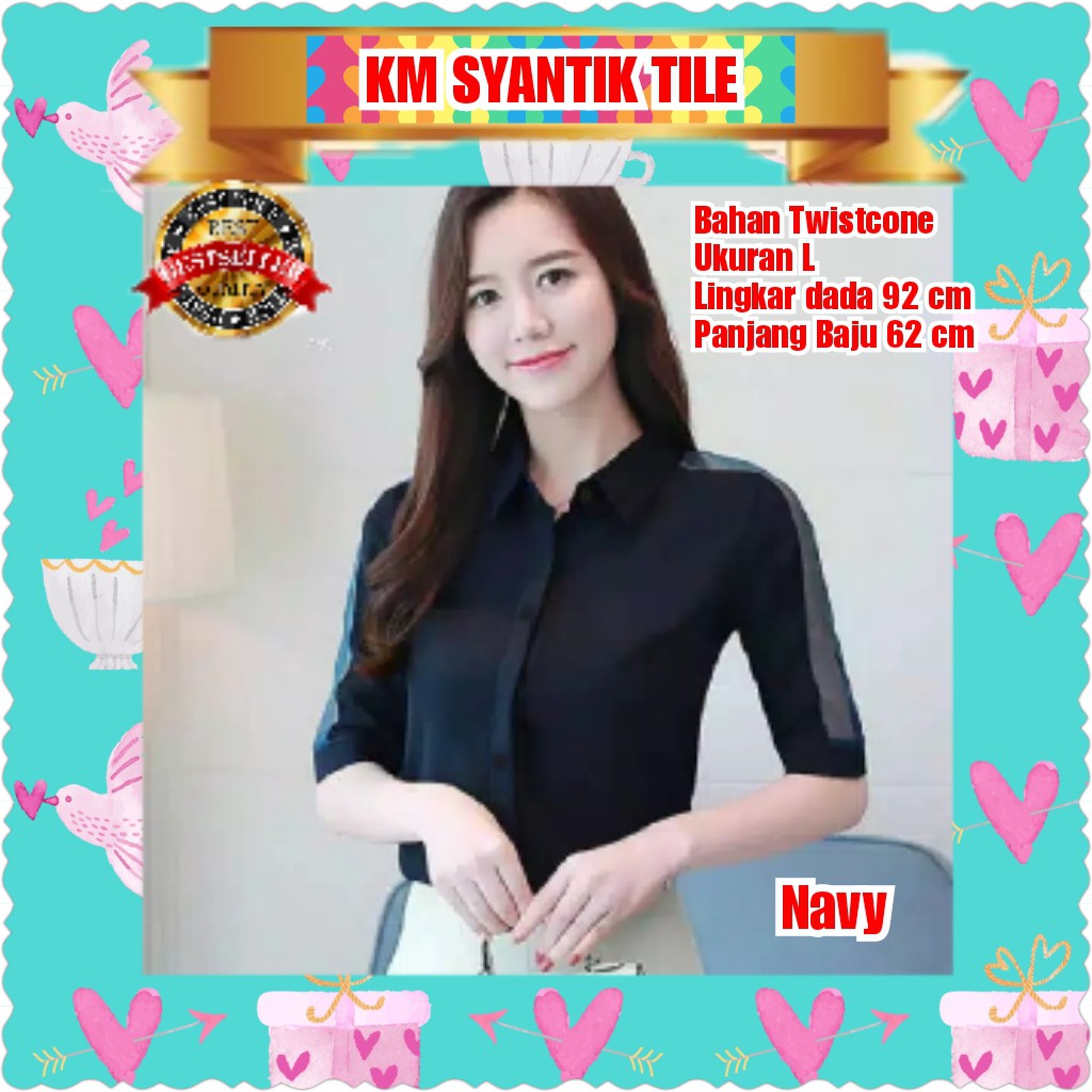 KM SYANTIK TILE / HITAM / NAVY / PUTIH / TERMURAH