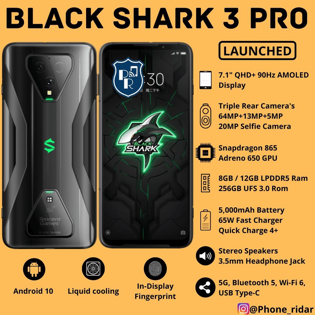 ジャンク Black Shark 3 Pro 256GB/12GB proenergi.com