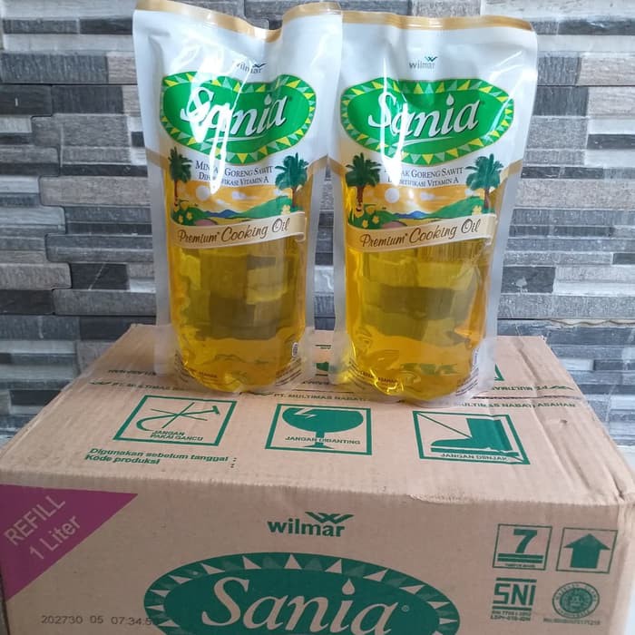 Minyak Goreng Sania 1 liter SATUAN (1000ml) / Sania Minyak Goreng Refil 2000ml swalayan murah jkt