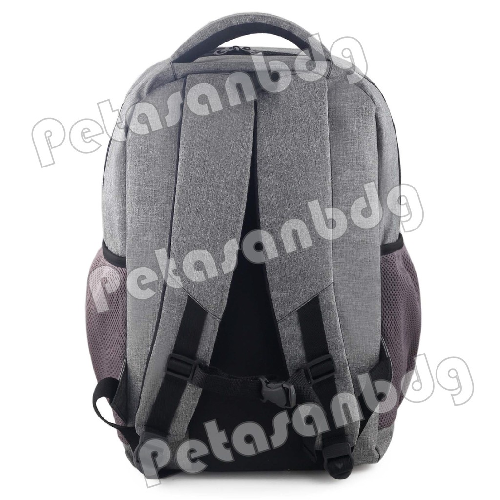 PTS -Tas Ransel Korea Braun Fox Yaizu Laptop Backpack - Grey - FREE Raincover