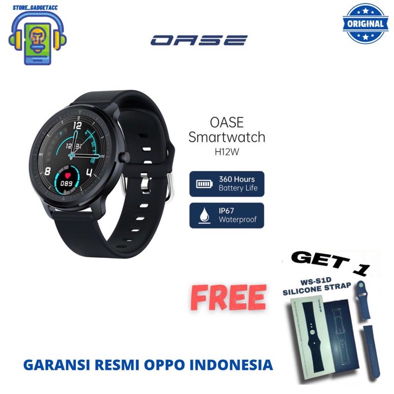 OPPO OASE SMARTWATCH H12W - ORIGINAL RESMI 100% | Shopee