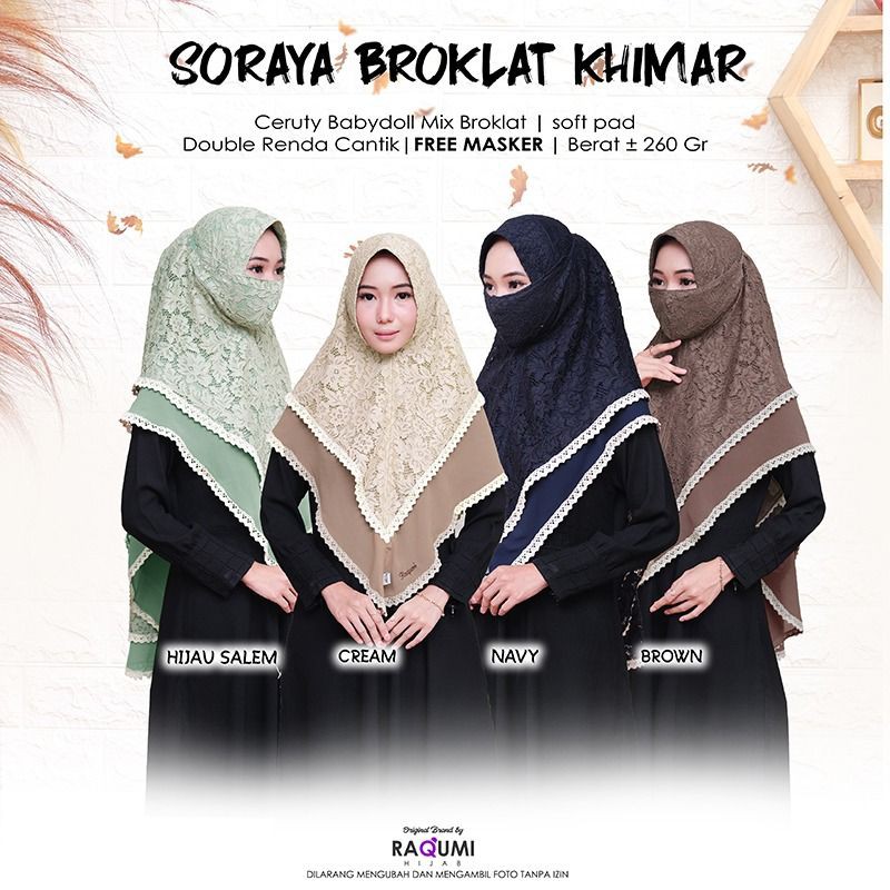SORAYA BROKLAT KHIMAR (Ori by Raqumi Hijab)