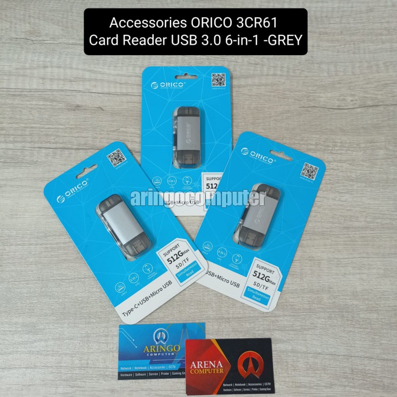 Accessories ORICO 3CR61 Card Reader USB 3.0 6-in-1 -GREY