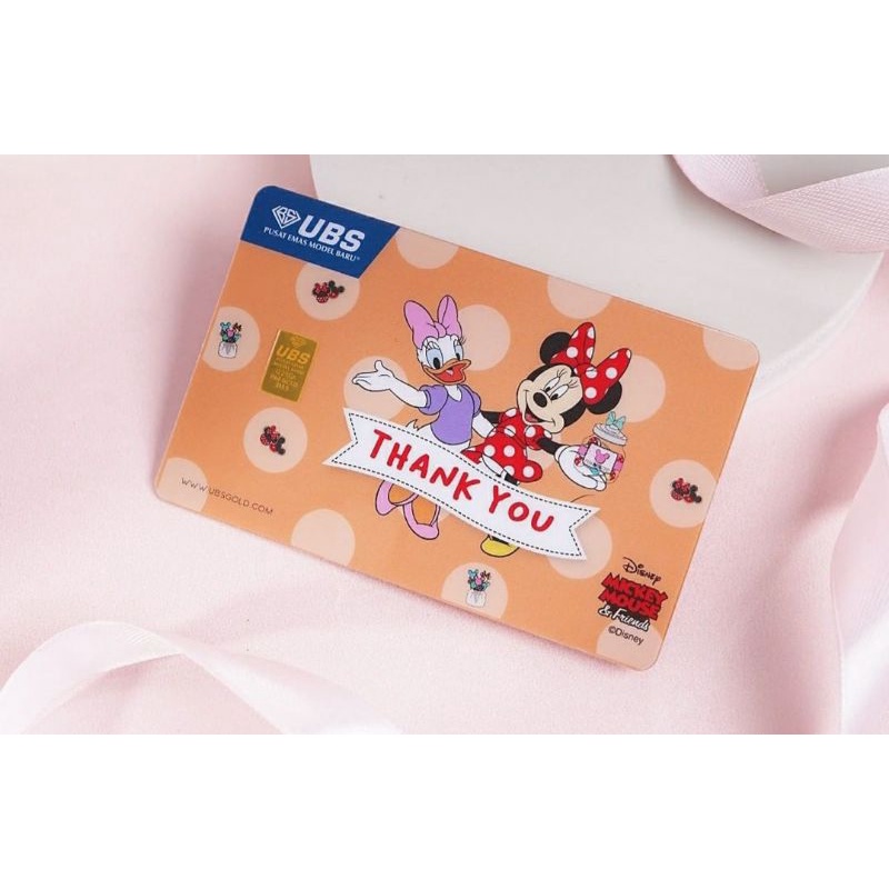 ubs Disney Mickey mouse thank you 0.25g/ubs Disney 0.25g/logam mulia ubs Disney 0.25g