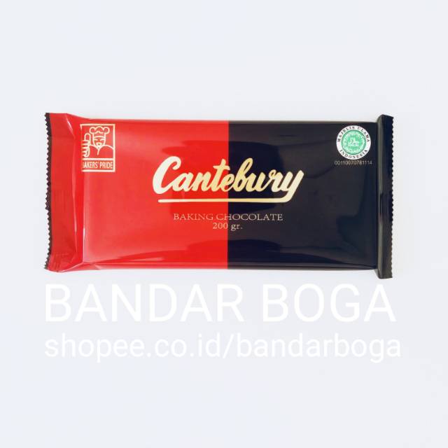 

200g Baking Dark Coklat Blok Cantebury Dark Chocolate Compound Block