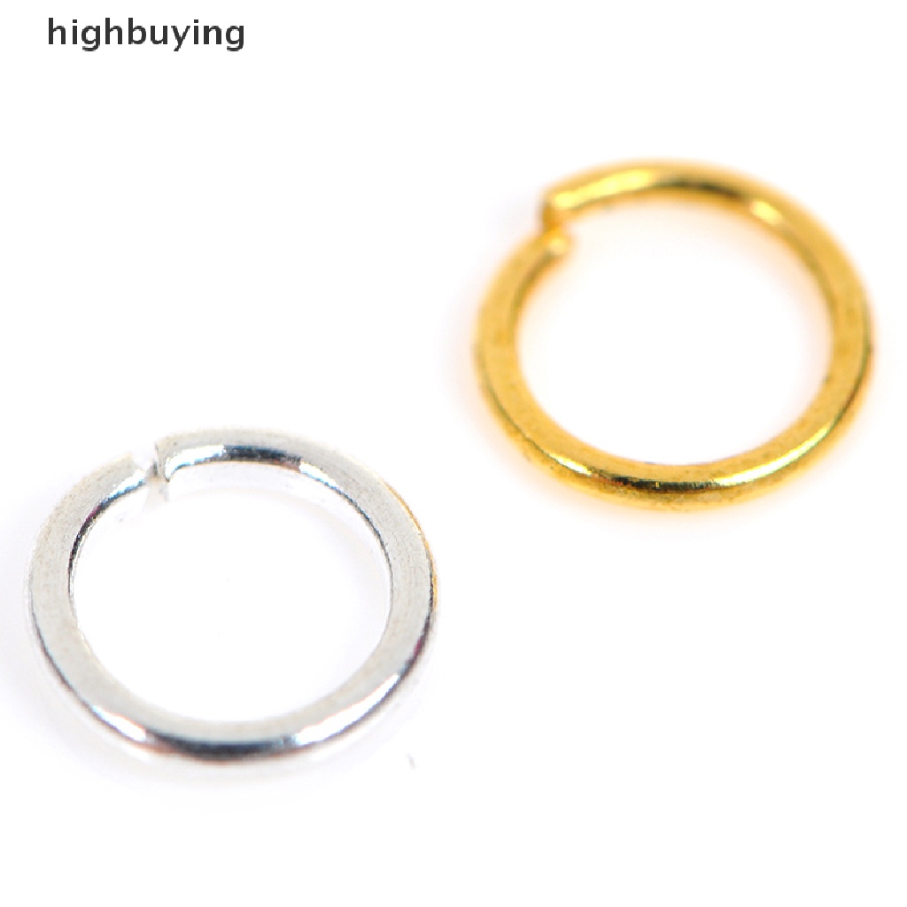 Hbid Konektor Jump Ring Open 3 / 4 / 6mm Warna Gold / Silver Untuk Aksesoris Perhiasan DIY