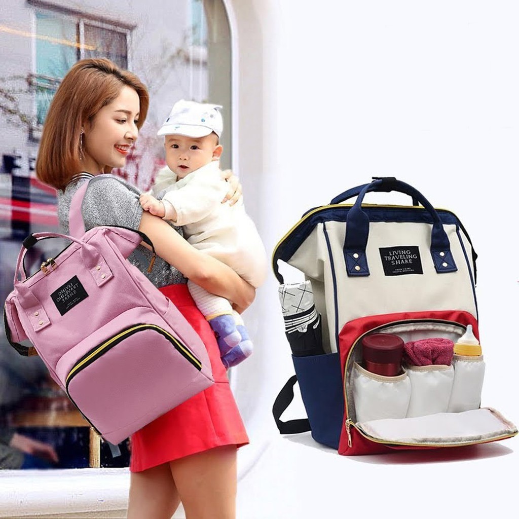 Tas Ransel Tas Bayi Backpack Mom&amp;Baby Bag Multi-Function Diaper Bag - 363