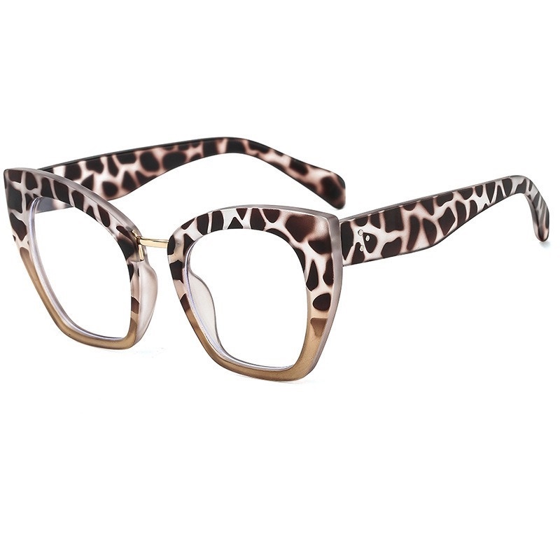 （YUZHU）COD Kacamata Retro Hip Hop Western Fashion Cat Eye Kacamata Warna-warni untuk Wanita