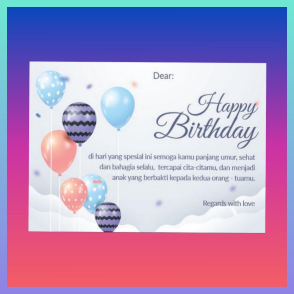 samasuka.shop - Kartu Ucapan Selamat Ulang Tahun Birthday Card Lucu dan Terkini