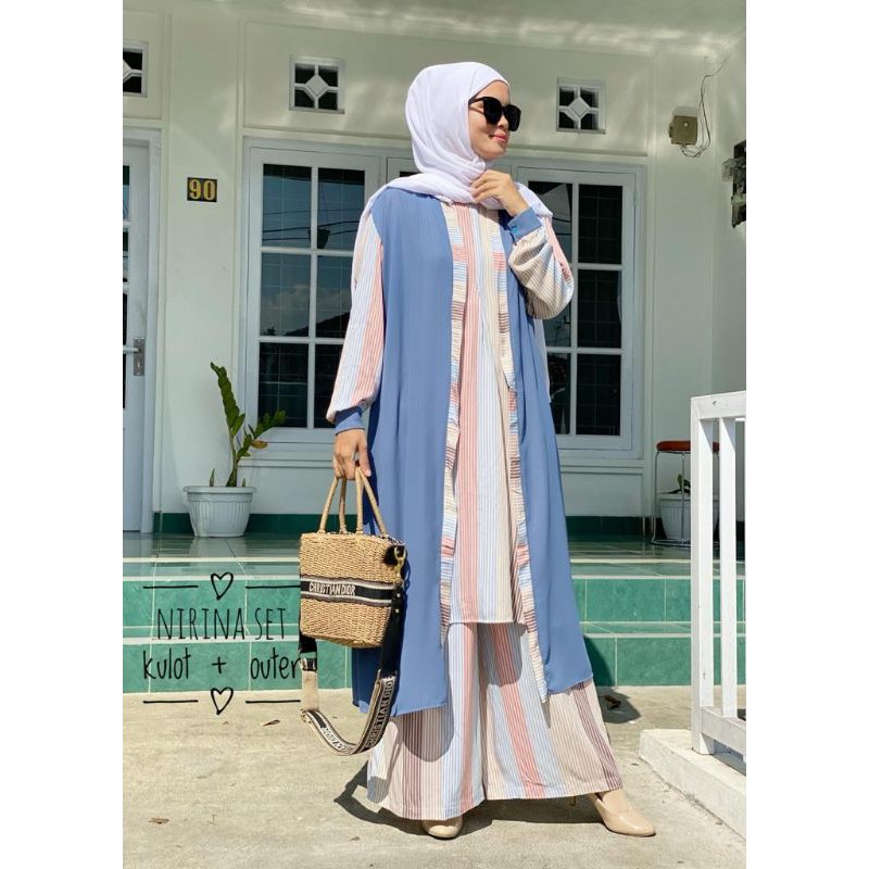 Nirina set kulot + outer baju