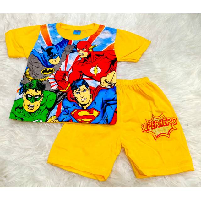 SETELAN BAJU  ANAK  LAKI  LAKI  USIA  1  5 TAHUN  GAMBAR  SUPER 