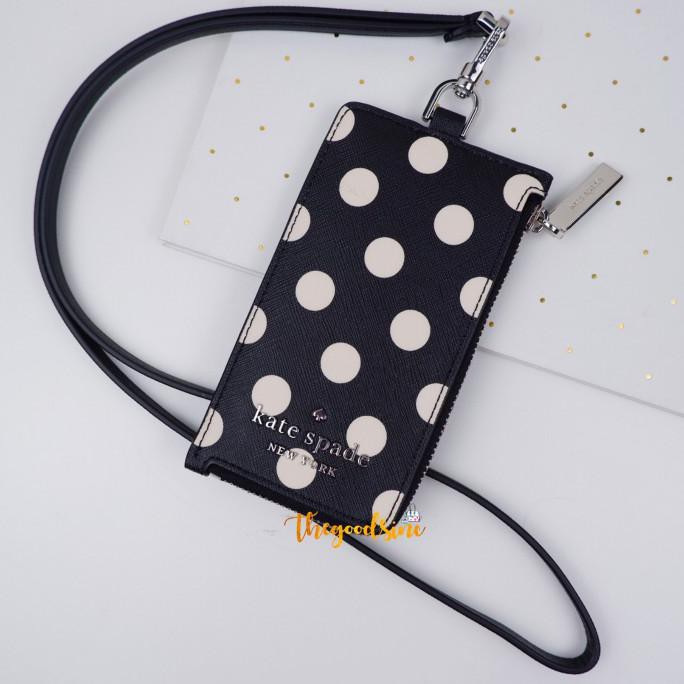 

✨ BISA BAYAR DITEMPAT✨ STACI CARD SLING CARD CASE LANYARD PICTURE DOT BLACK MULTI FREE ONGKIR