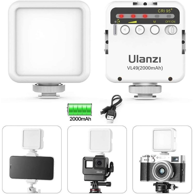 Ulanzi Lighting VL 49 Lighting Studio Kamera HP Lampu Vlogging Gopro Action Cam