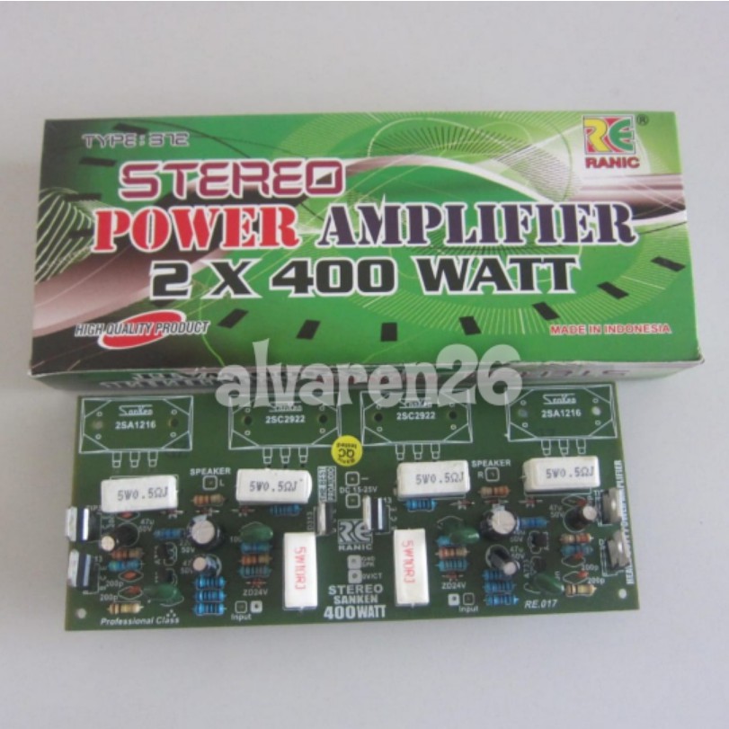 Kit Driver Power Amplifier Sanken Stereo Safari 2X400 Watt