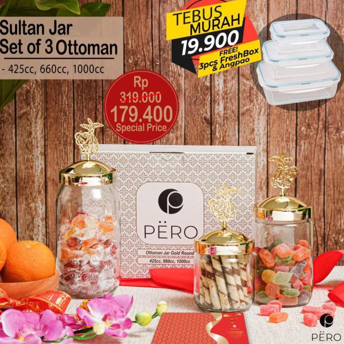PERO HAMPERS CNY - SULTAN JAR SET OF 3 OTTOMAN