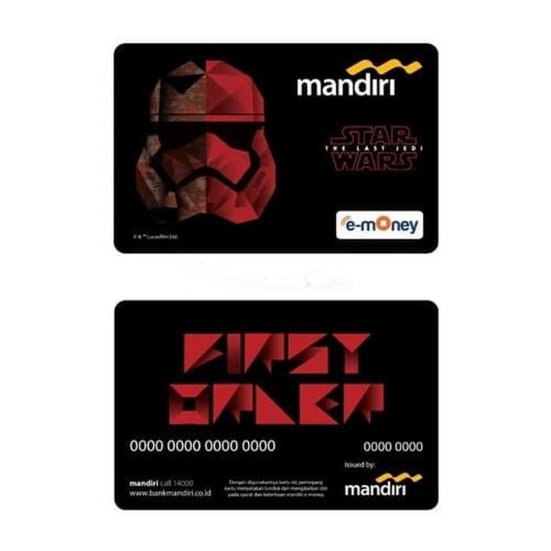 Mandiri eMoney eTOLL - edisi STAR WARS - STORMTROOPER ORI /Like eTOLL Tapcash Flazz or Brizzi