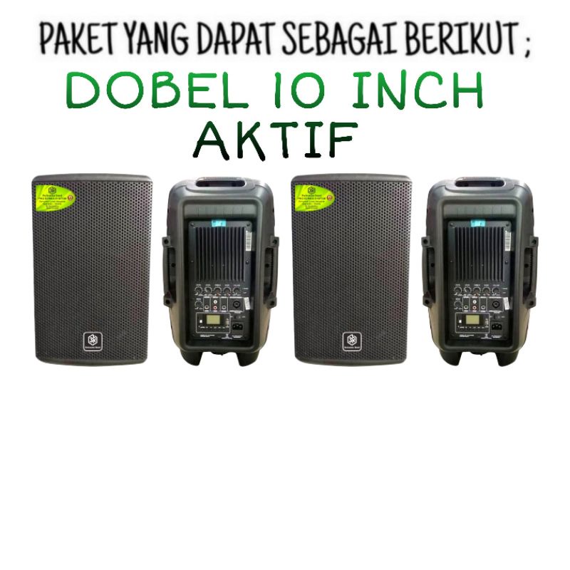 Paket Sound Live Akustic Dobel Speaker 10 In 3R Mixer Karaoke Smart Tv 2 Mic Wireless