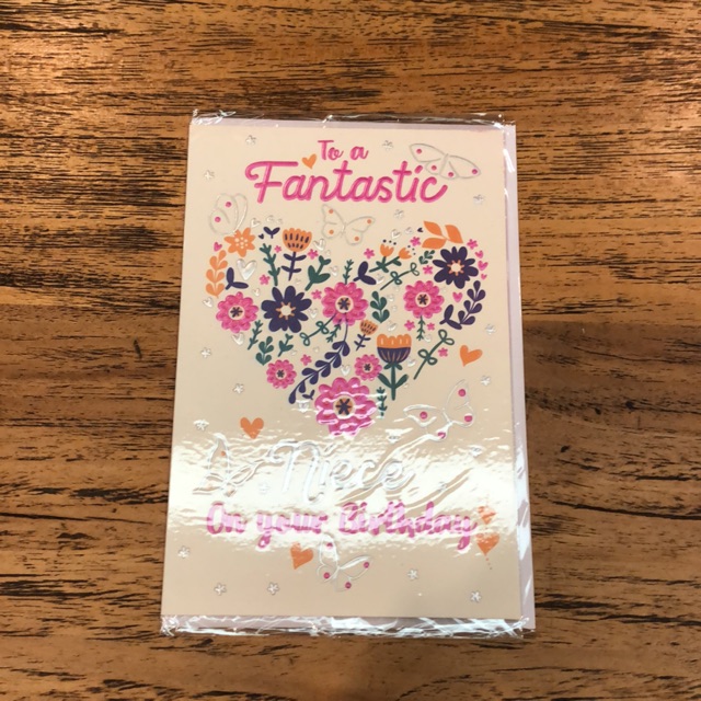 

Happy birthday niece card (flower)