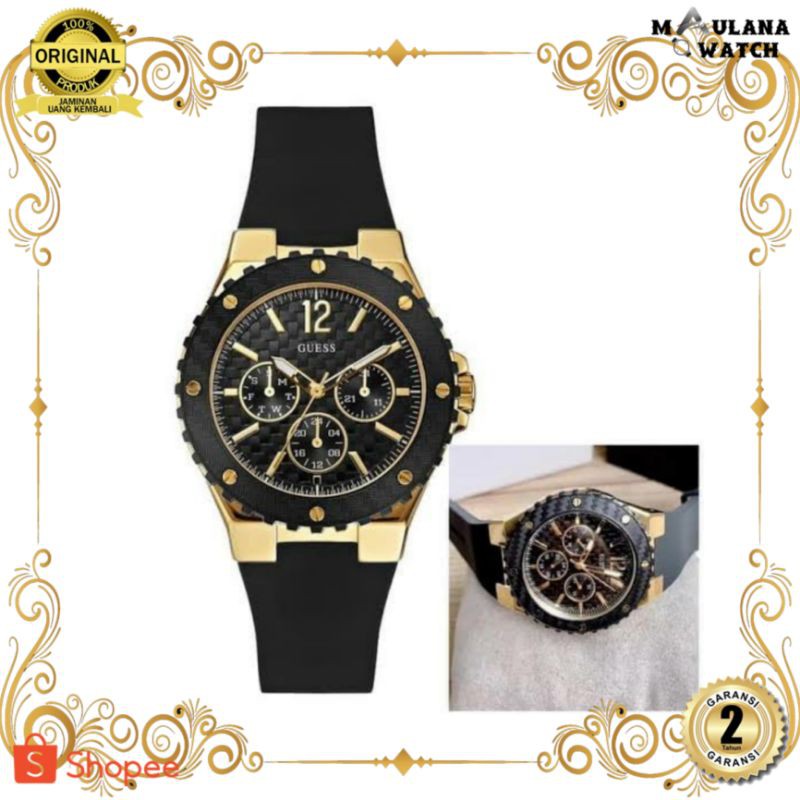 JAM TANGAN PRIA WANITA | RANTAI | KULIT | KARET | MURAH | WANITA ORIGINAL [GUESS W1094L6] PAPER BAG