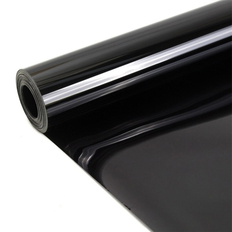 1roll Black Window Car Tint UV Proof Anti Gores 100x50cm Black VLT Auto Car Jendela Rumah Kaca Gedung Tint Film Musim Panas Matahari Perlindungan UV Vinyl Stiker Gores