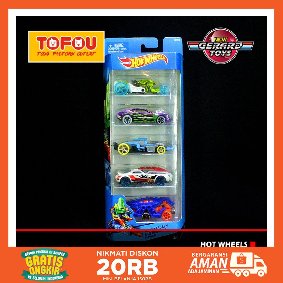 hot wheels color splash science lab 5 pack