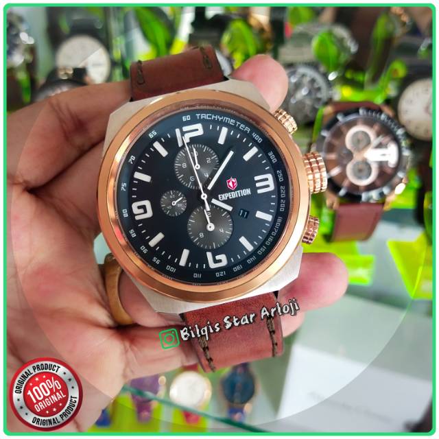 Jam Tangan Expedition E6356 Tali Kulit Original