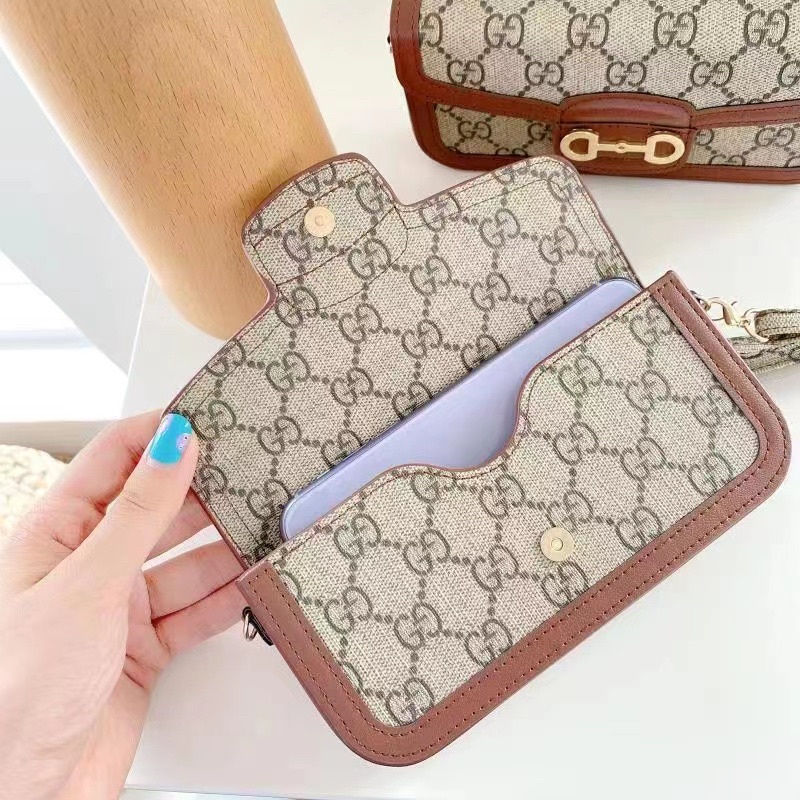 Guccii Leather Sling Bag Pouch Hp Mini [FOR ALL PHONE TYPES] Clutch Phone Bag