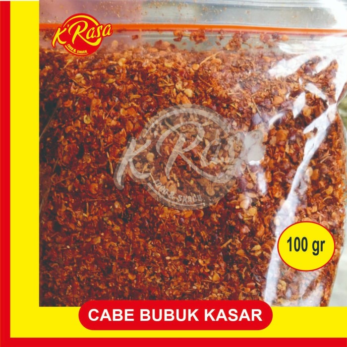 

sambal-aneka- cabe bubuk kasar 100 gr. super pedass -aneka-sambal.