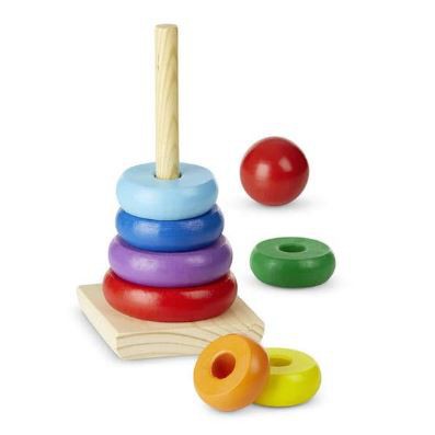 Gober - Rainbow Stacker - Mainan Donat 21 CM Menara Warna Warni Bulat