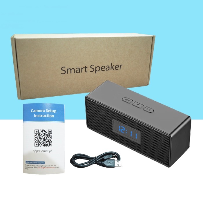 Ip Camera - Bluetooth Speaker Hidden Camera Wifi HD 1080P Night Vision-4