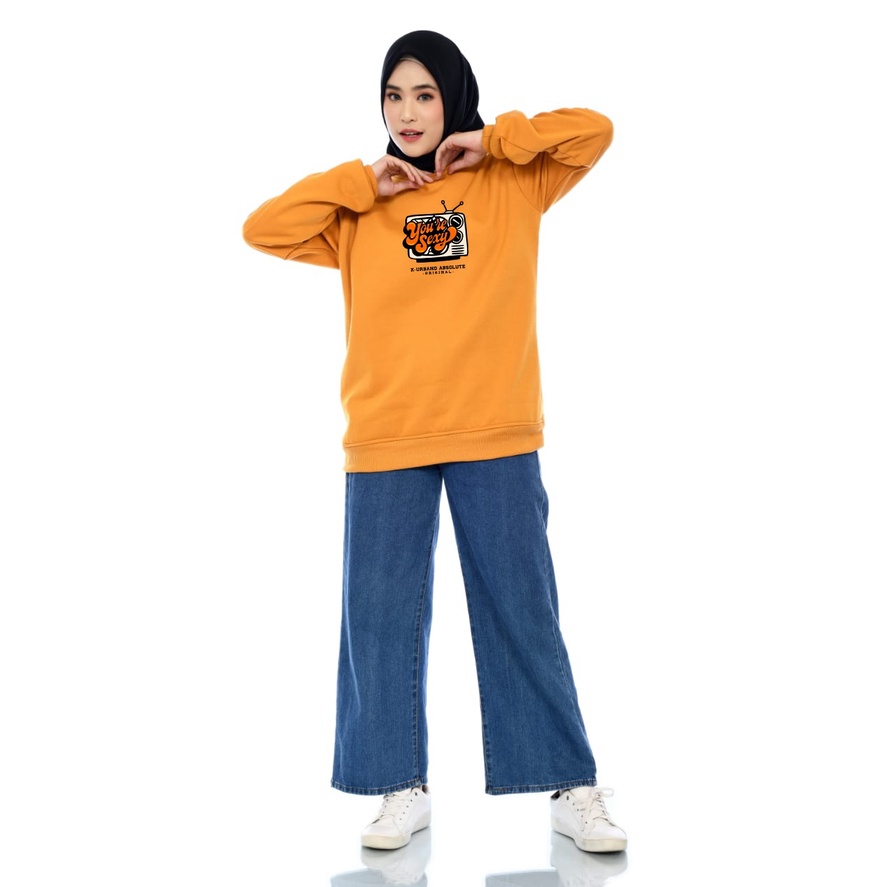 Sweater Wanita You're Sexy Fleece Gramasi 280-A246 Mustard