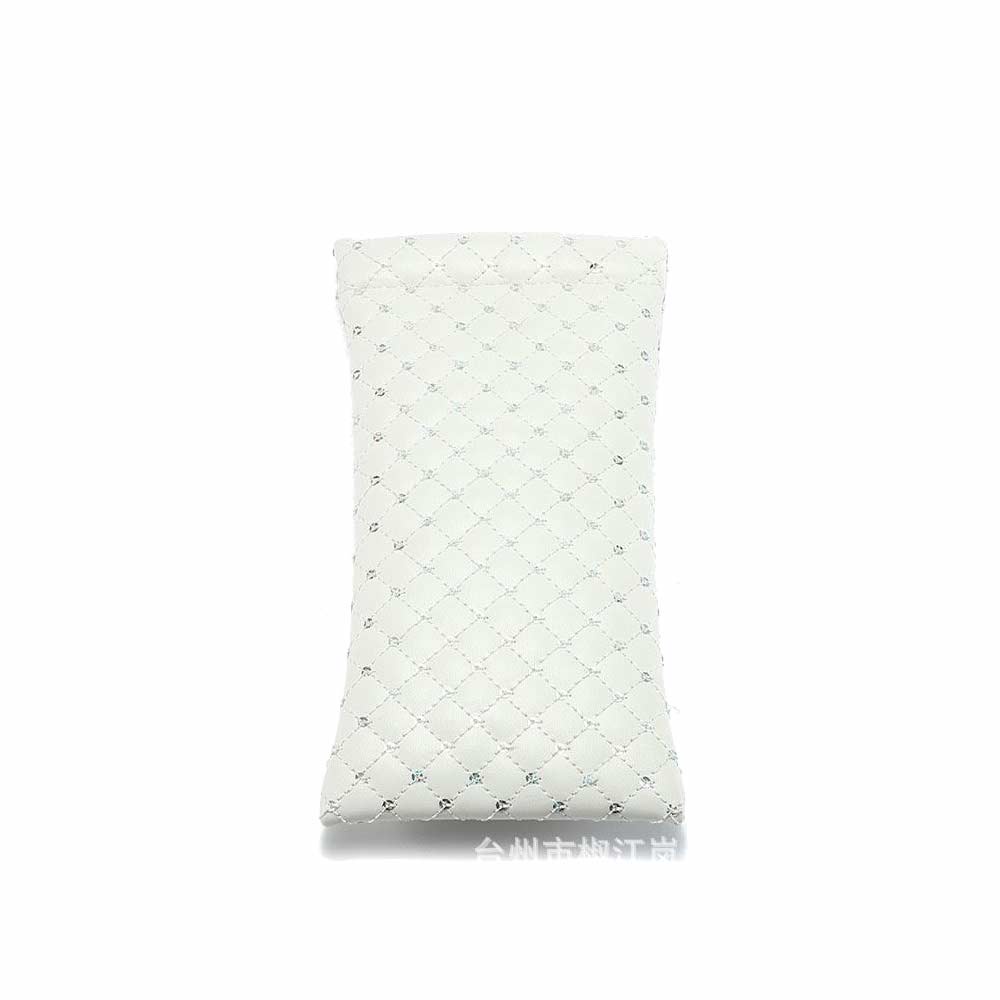 1 Pcs Pouch / Dompet Bling [ Putih ] Kacamata Motif Mote 18 x 9 cm - POUCH BLING
