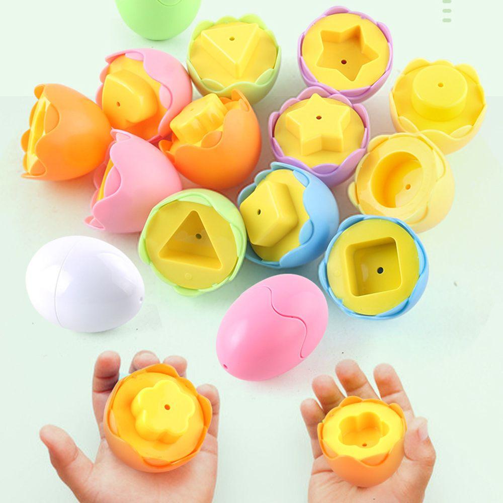 Needway Mainan Edukasi Belajar 3D 6pcs 1kotak Hadiah Bayi Edukasi Balita Belajar Dini Smart Puzzle Toy