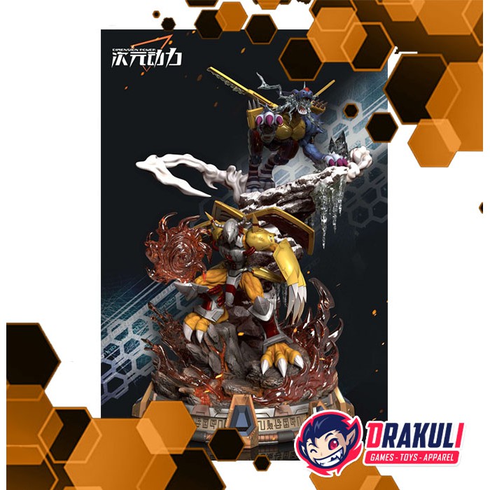Statue Dimension Power Studio Digimon Adventure - WarGreymon &amp; MetalGarurumon