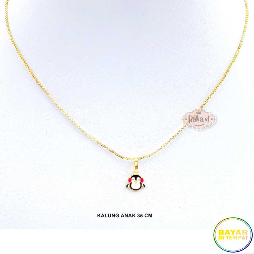 RAKA Acc - Kalung Anak Penguin Perhiasan Cantik Anak Lapis Emas 18k 566