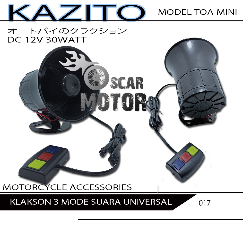 KLAKSON 3 SUARA MONSTER KAZITO SUPER TOA MOTOR UNIVERSAL MOGE NEW HORN motor