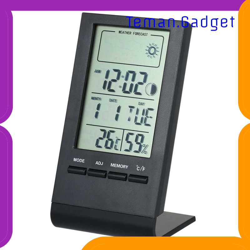 TG-FE124 KKMOON JAM MINI DIGITAL THERMOMETER HYGROMETER WEATHER STATION - CX220