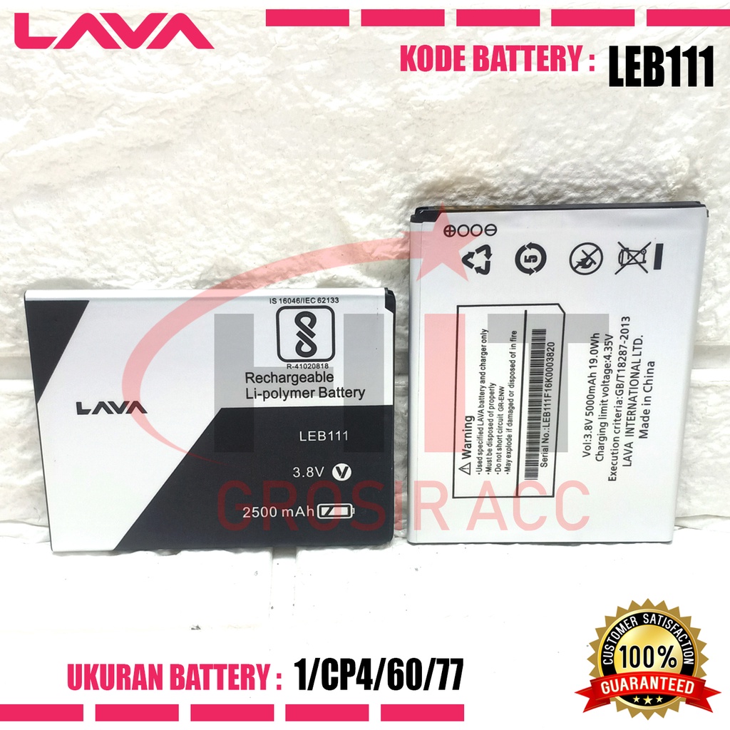 Baterai Lava LEB 111 / Battery Iris 820 / Iris 80 / Iris 60