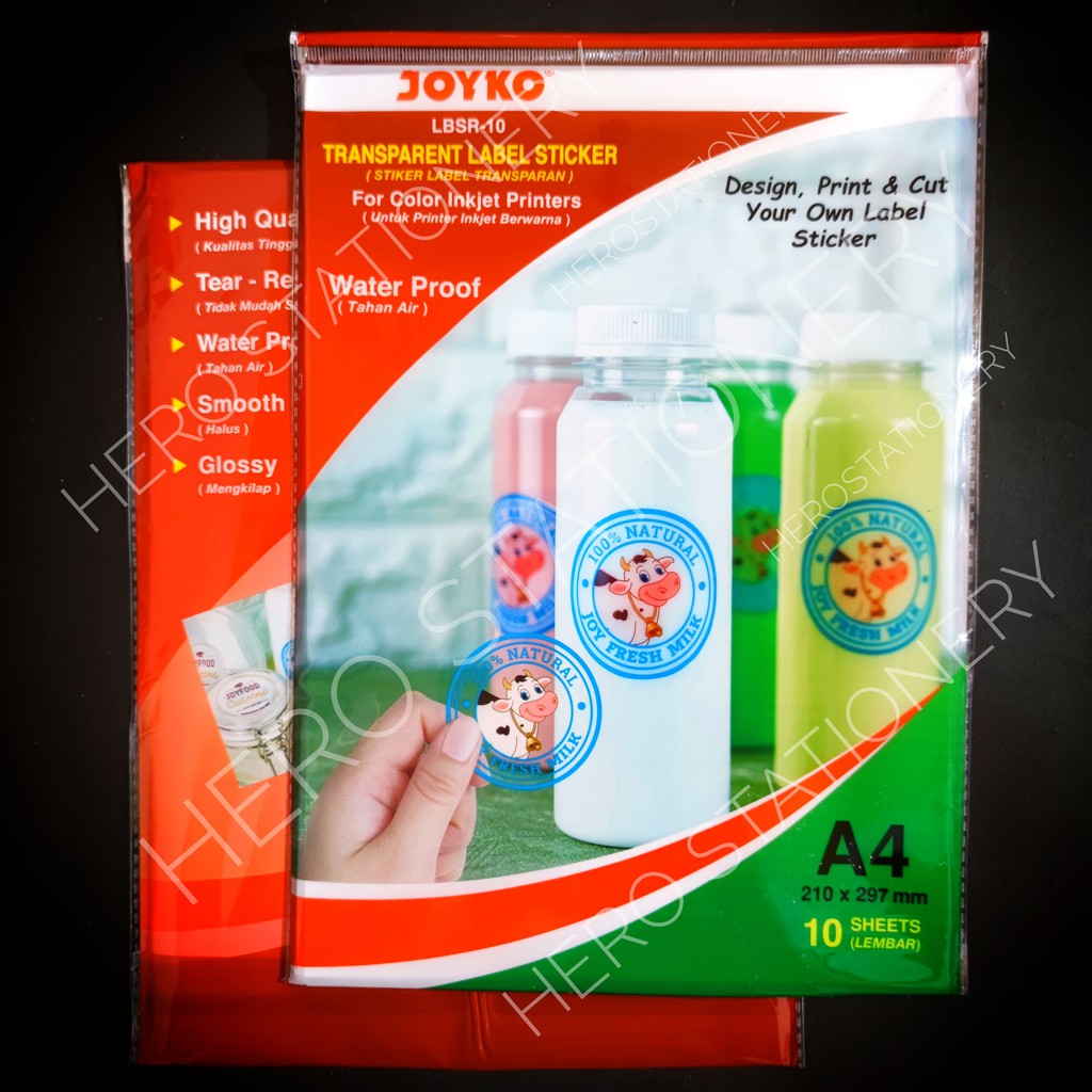 

Stiker label transparan joyko transparent label sticker LBSR-10