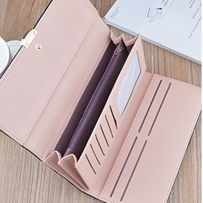 DOMPET LIPAT PANJANG WANITA PESTA KULIT HITAM HILLES WA496B5 IMPORT KOREA SLOT KARTU UANG BESAR PREMIUM CEWEK MURAH REMAJA TIPIS SIMPLE BRANDED BATAM