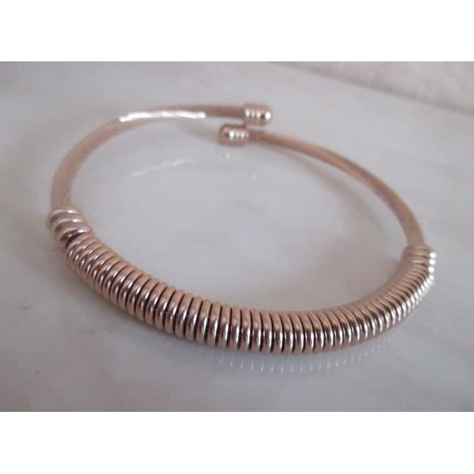 Best Seller // Gelang Titanium High Quality Kawat Pilin Philippe Charriol'S Artistic - Platinum