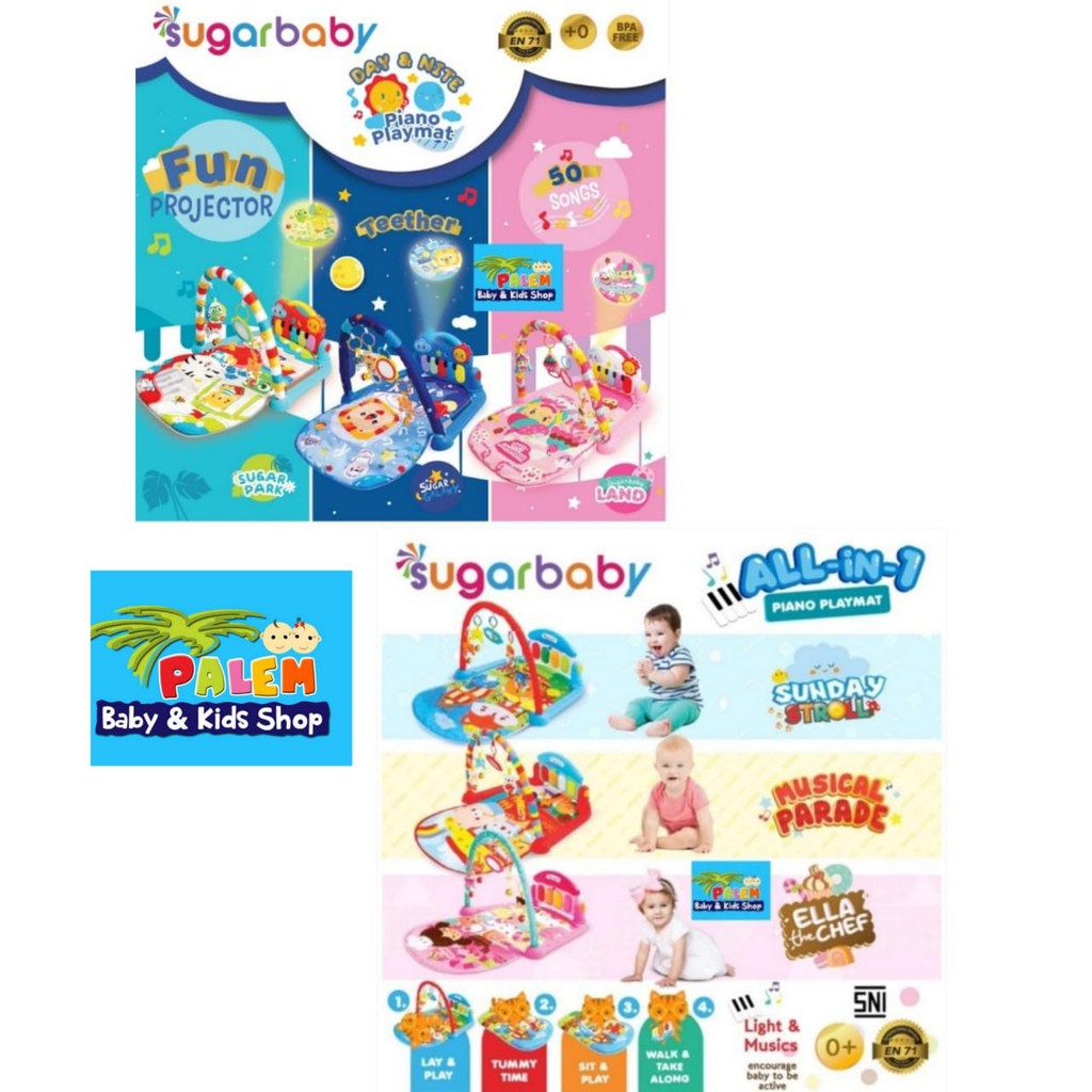 Sugar baby All In 1 Piano Playmat PlayGym &amp; SUGAR BABY Day &amp; Nite Piano Playmat Playgym Piano